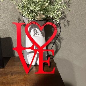 Red LOVE Decorative Sign